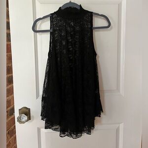 Sheer lace Free People sleeveless blouse